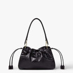 Mamma Baguette Medium Black python leather bag