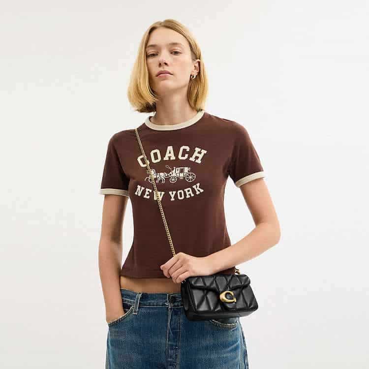 Tabby Chain Crossbody Bag 19 Brass/Black