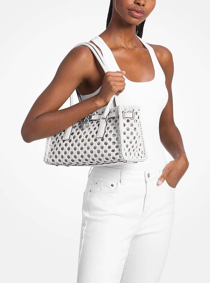 Hamilton Moderne Small Hand-Woven Satchel