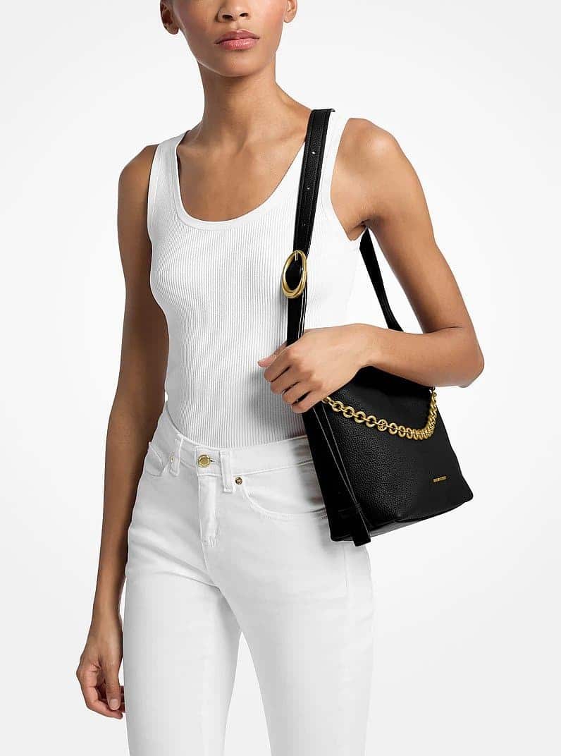 Nolita Small Pebbled Leather Bucket Tote Bag