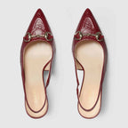 Gucci GG Leather Horsebit Pumps – Rosso Ancora Red