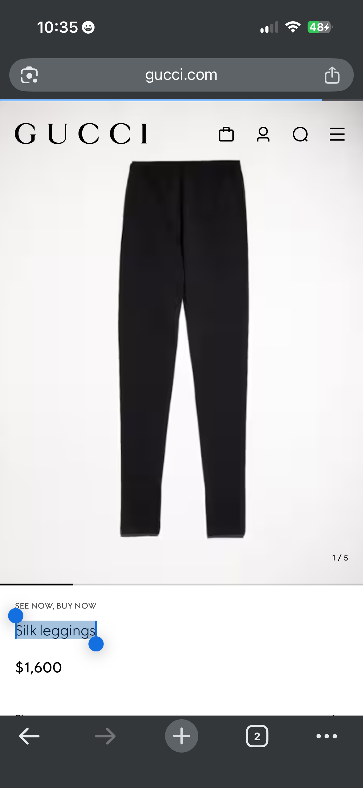 Silk leggings