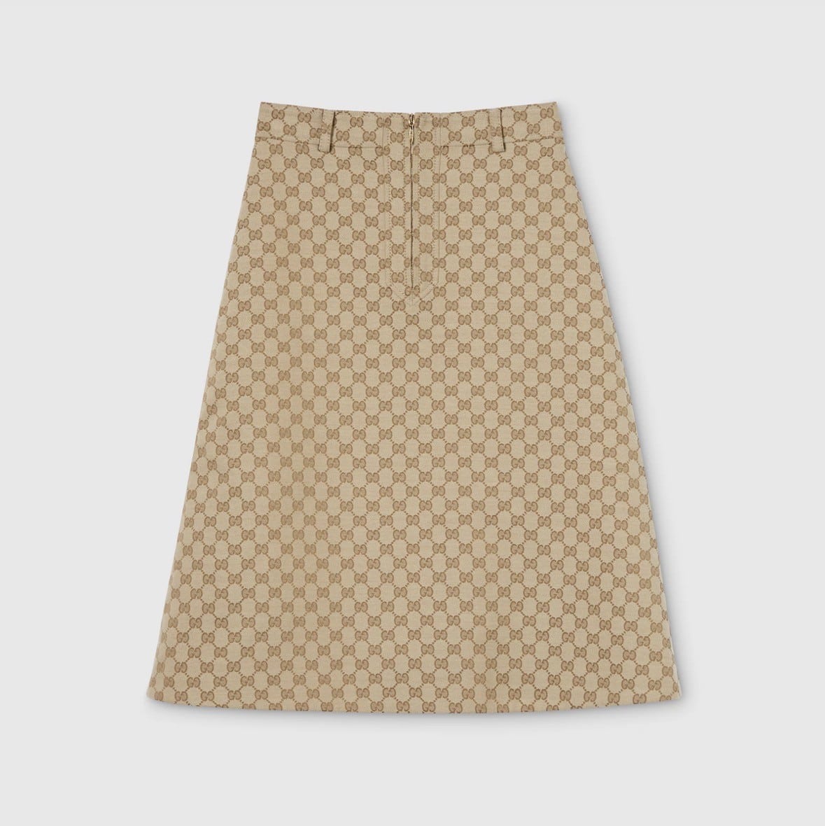 GG cotton canvas fabric skirt