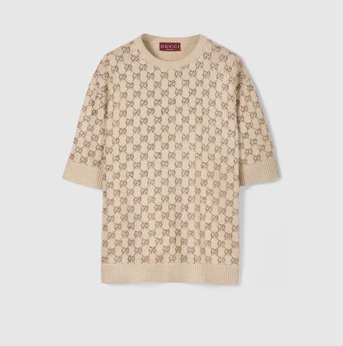 Wool cashmere sweater with crystals