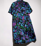 Printed silk jacquard chemisier dress