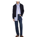 Cotton denim pants with Horsebit detail