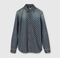 GG cotton denim jacquard shirt