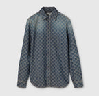 GG cotton denim jacquard shirt