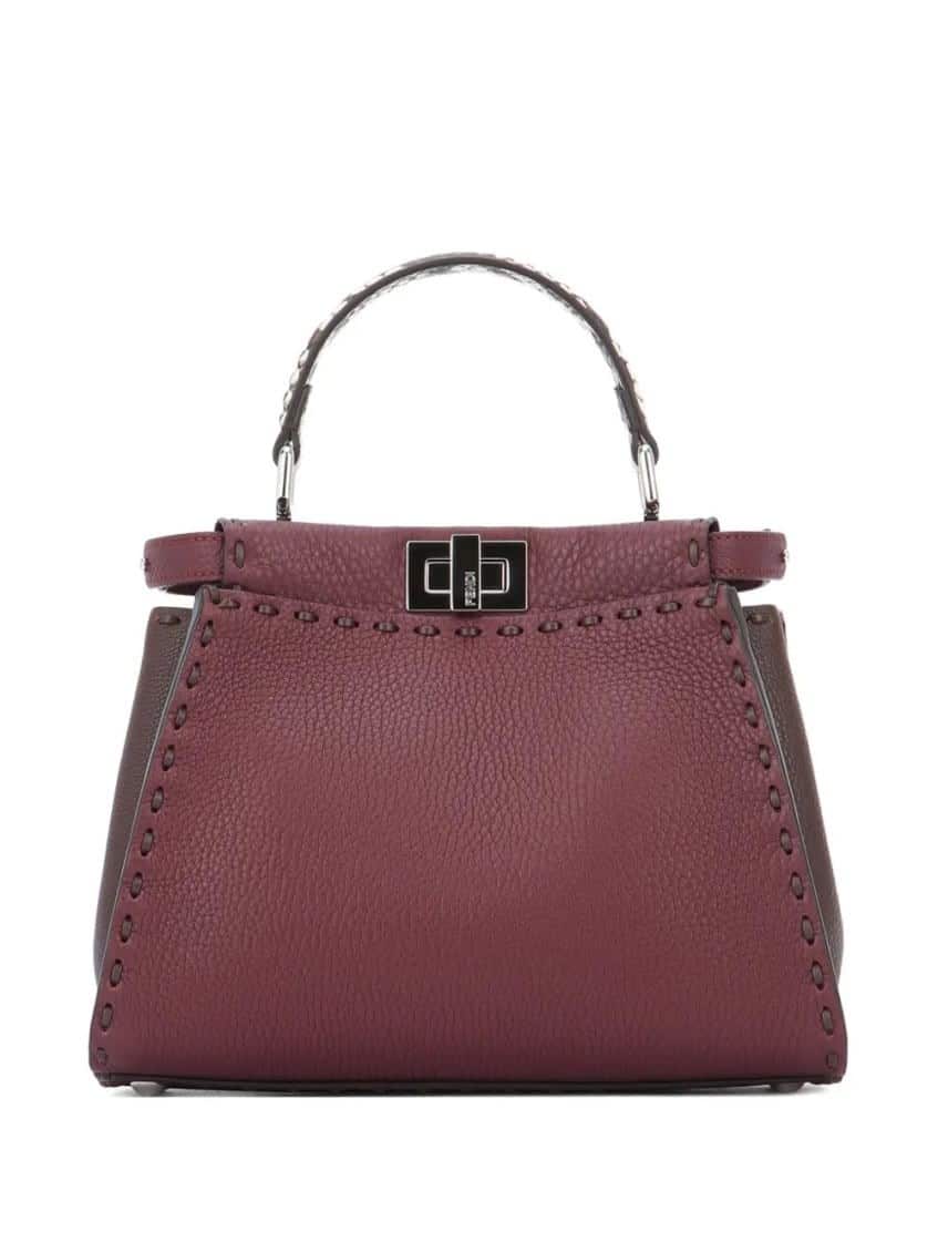 Burgundy Peekaboo Mini Satchel