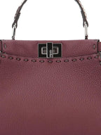 Burgundy Peekaboo Mini Satchel