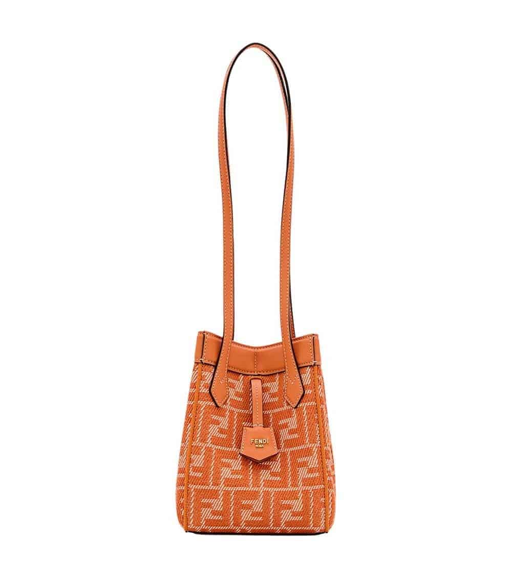 Orange Origami Bucket Bag