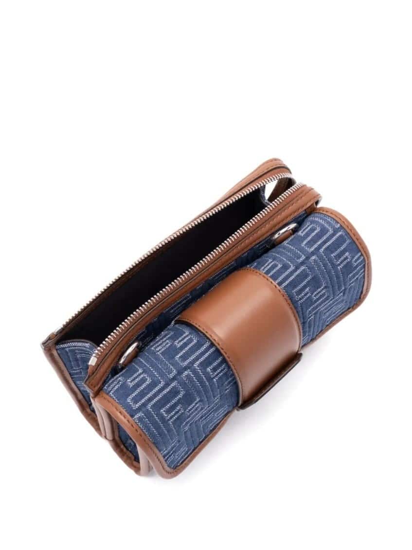 Blue Double Baguette Crossbody Bag