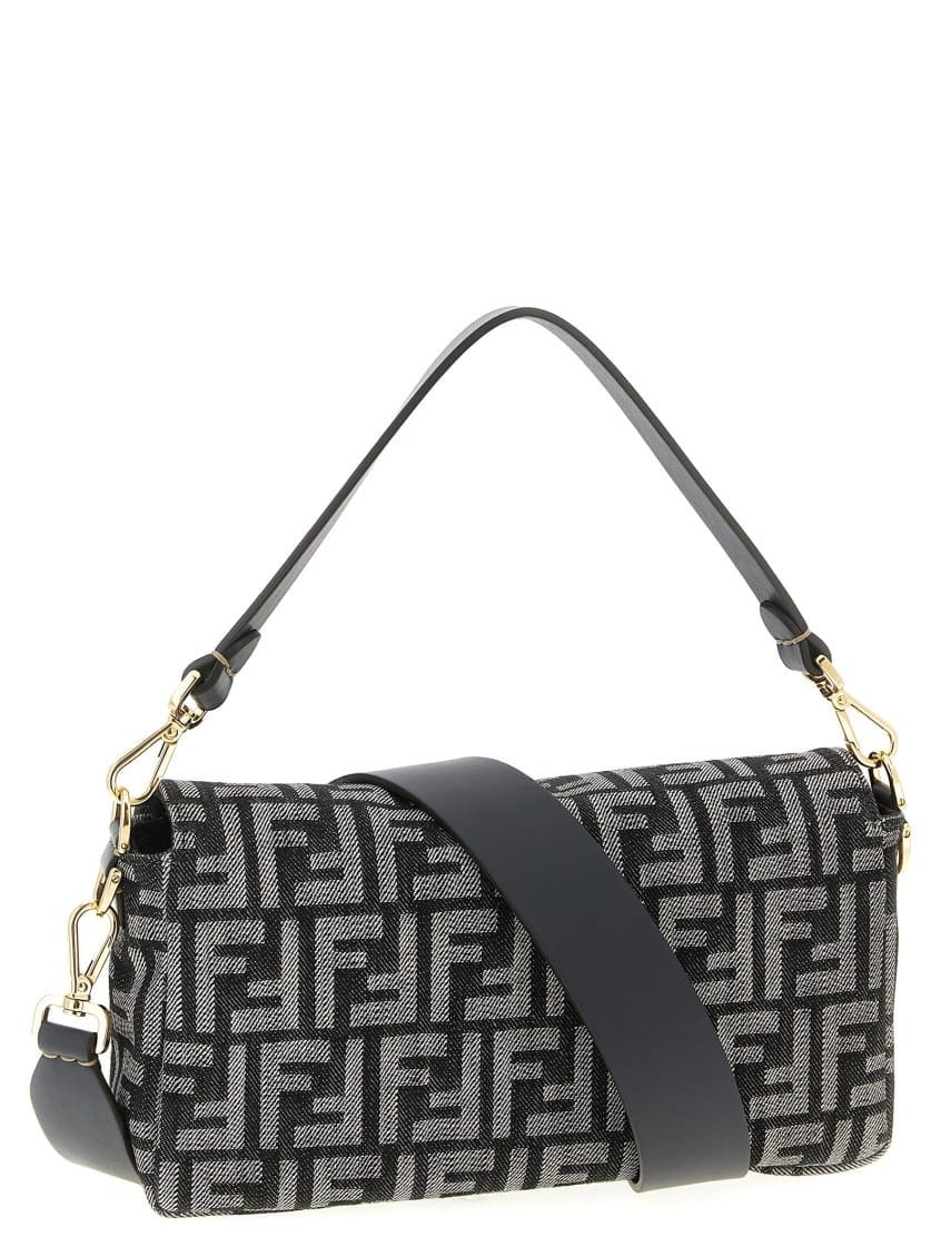 Blue Ff Logo Medium Shoulder Bag