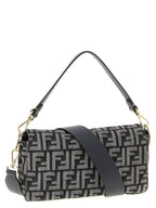 Blue Ff Logo Medium Shoulder Bag