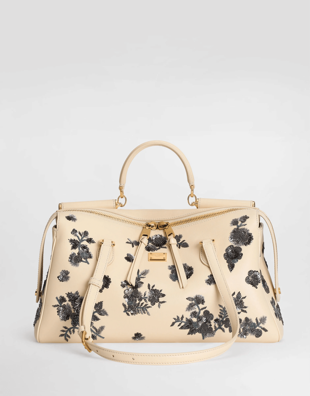 Medium Vittoria handbag with embroidery