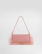 Marlene shearling and palmellato calfskin shoulder bag