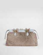 Vittoria shoulder bag in shearling and calfskin