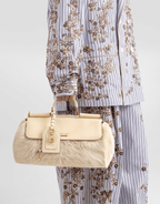 Medium My Sicily fur and plongé calfskin handbag