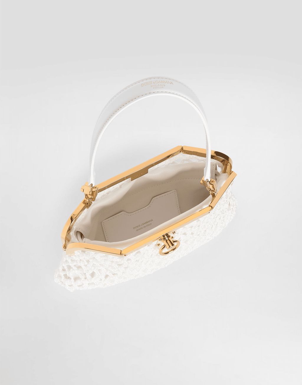 Amanda handbag in mesh and palmellato calfskin