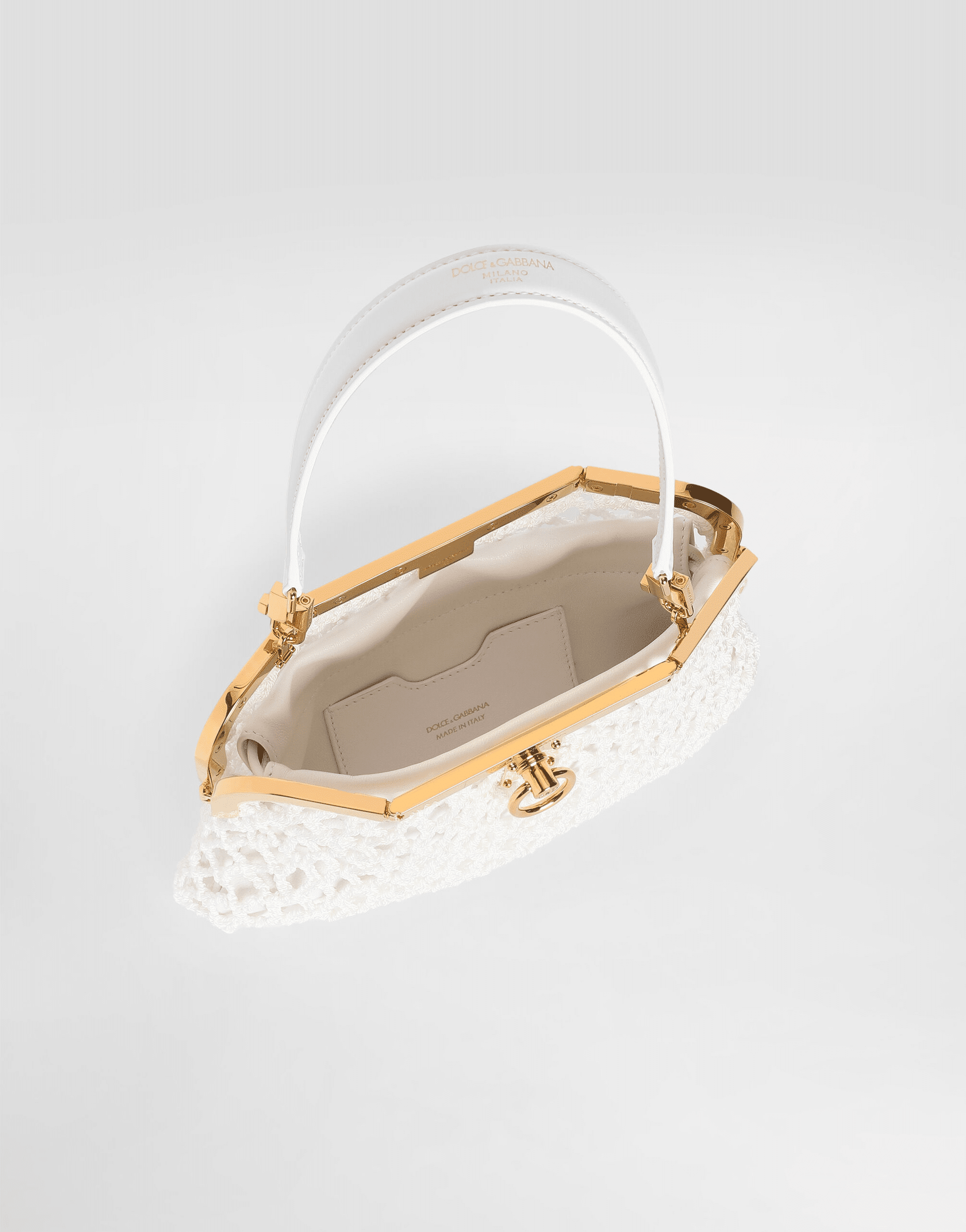 Amanda handbag in mesh and palmellato calfskin
