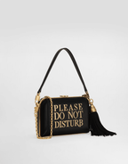 Dolce box satin and laminated ayers handbag