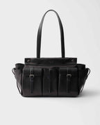 9  Prada Route large leather tote bag