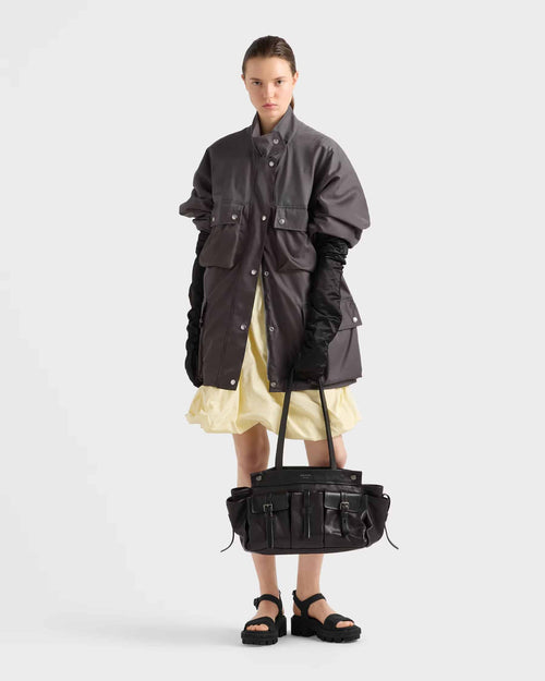 9  Prada Route large leather tote bag