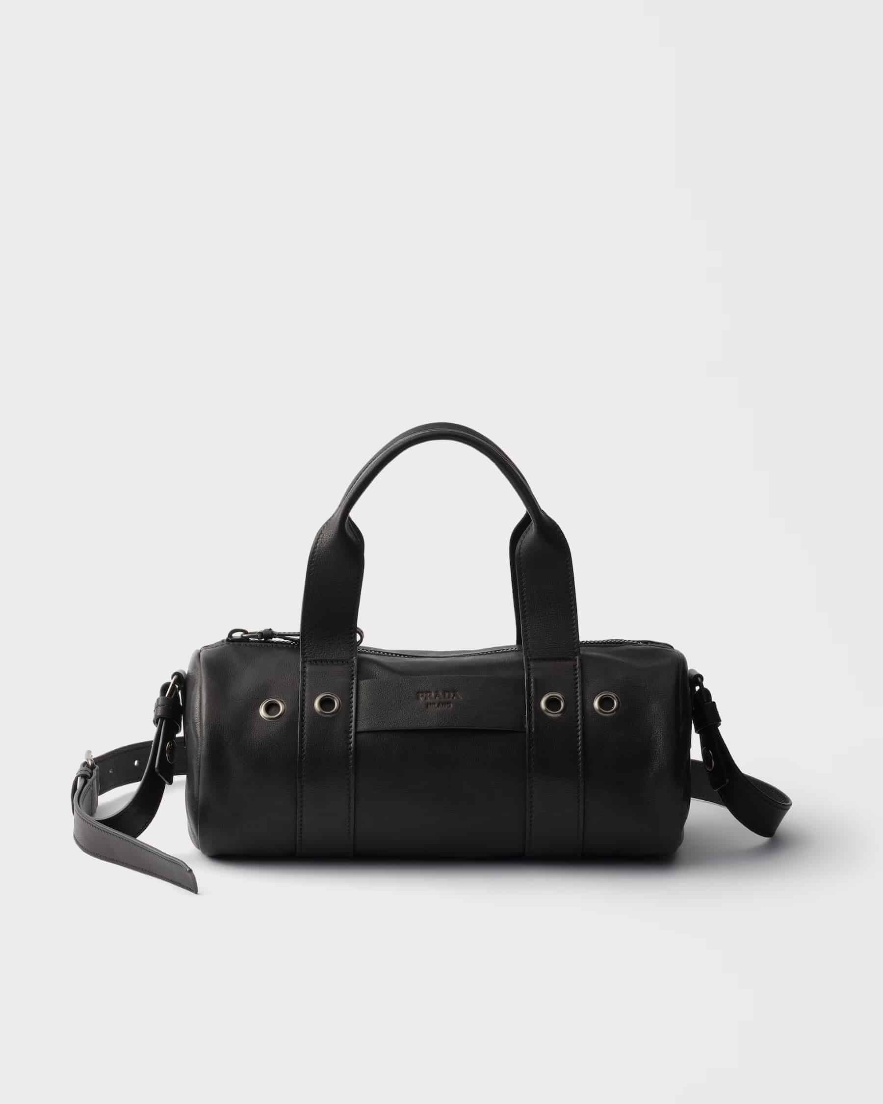 Prada Route large leather top-handle bag