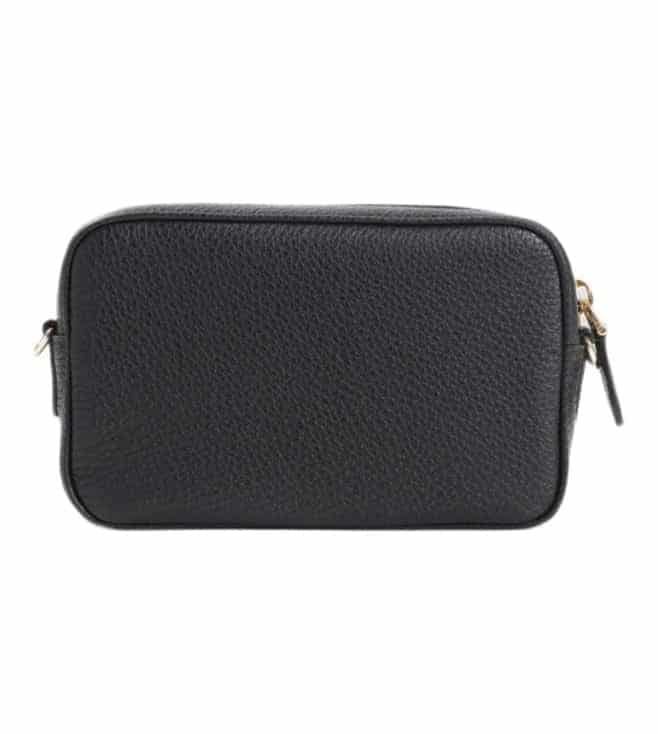 Black Logo Mini Crossbody Bag