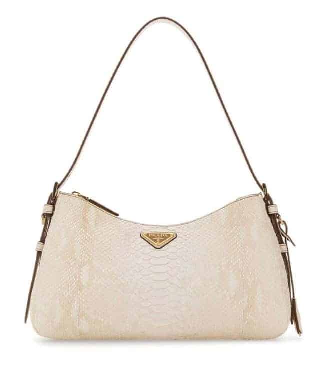White Logo Shoulder Bag