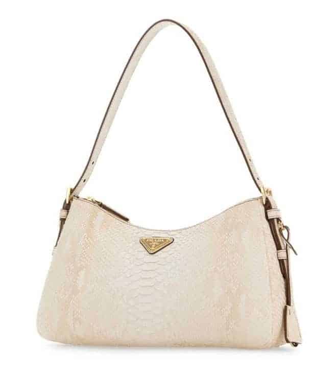 White Logo Shoulder Bag