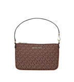 Brown Jet Set Signature Wristlet