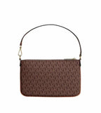 Brown Jet Set Signature Wristlet