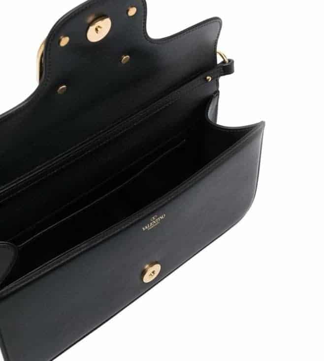 Black Loc Leather Shoulder Bag