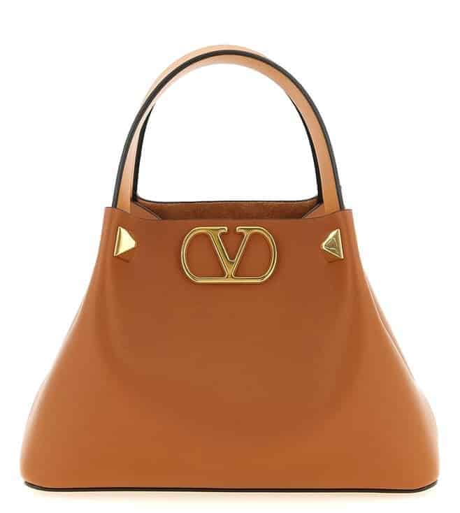 Brown Vlogo Signature Small Satchel