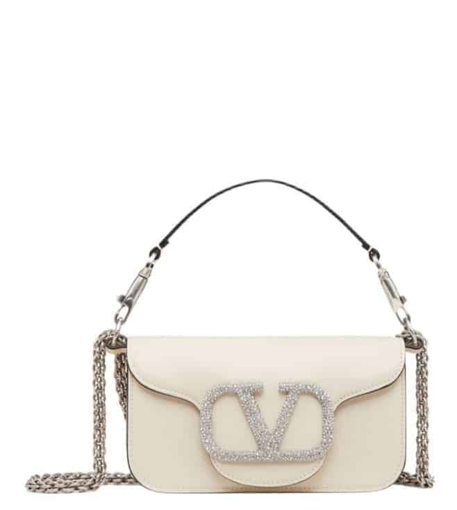 White Loc Small Shoulder Bag