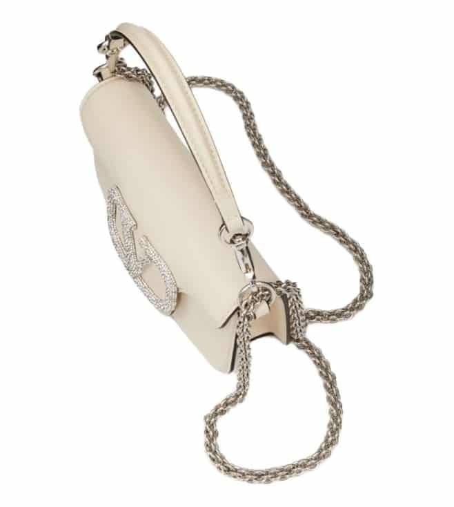 White Loc Small Shoulder Bag