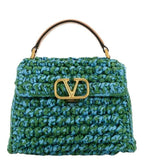 Green V Logo Satchel