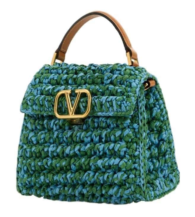 Green V Logo Satchel