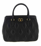 Black Quilted 67 Satchel