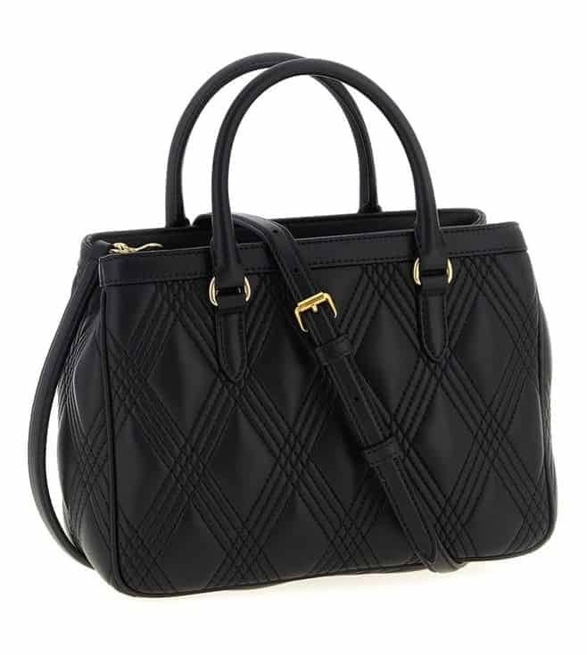 Black Quilted 67 Satchel