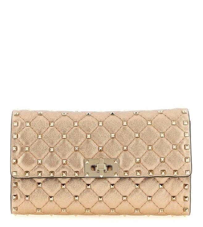 Pink Rockstud Spike Shoulder Bag