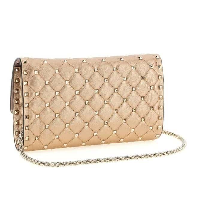 Pink Rockstud Spike Shoulder Bag