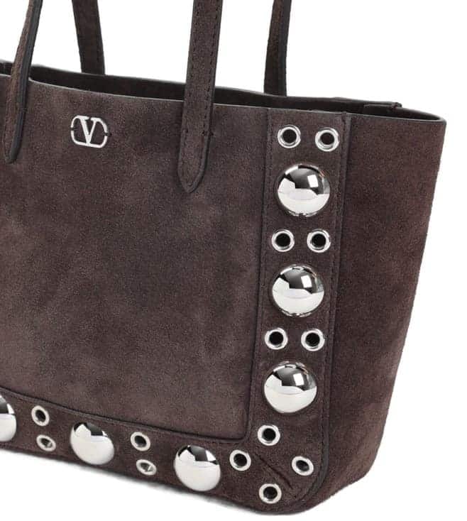 Brown Eyelet Detailing Tote