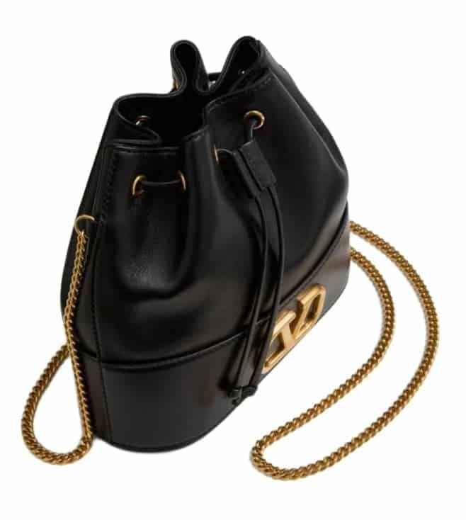 Black VLogo Signature Bucket Bag