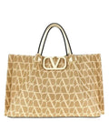 Beige Valentino Garavani Vlogo Signature Tote