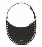 Black Rockstud Mini Hobo Bag