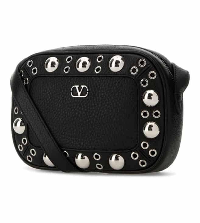 Black Nellcote Studded Leather Cross Body Bag