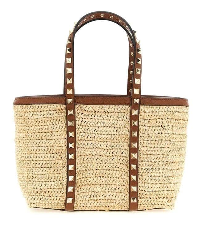 Natural Rockstud Mini Tote