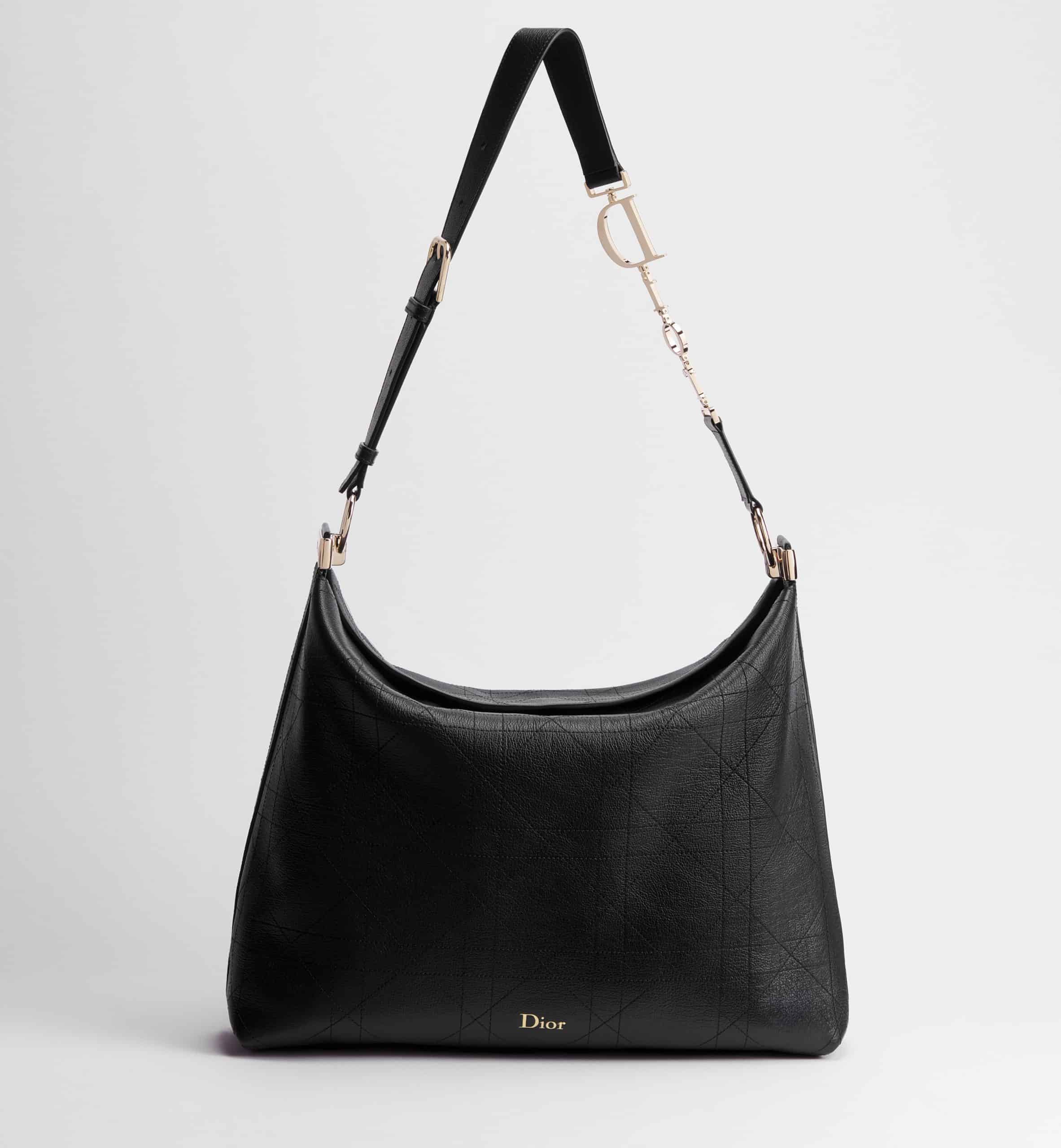 Black Flat Cannage Calfskin